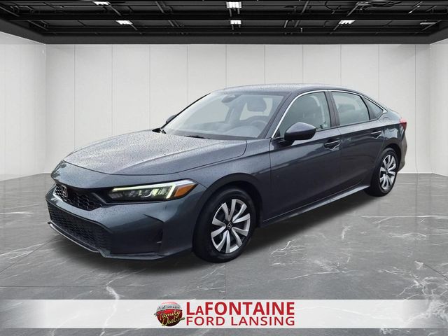 Meteorite Gray Metallic 2025 Honda Civic Sedan Front-Wheel Drive Continuously Variable Transmission
