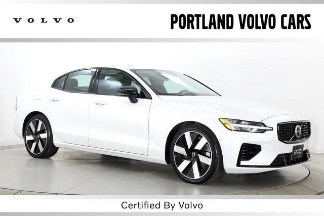 Crystal White 2025 Volvo S60 Recharge T8 Plus eAWD Sedan All-Wheel Drive Automatic