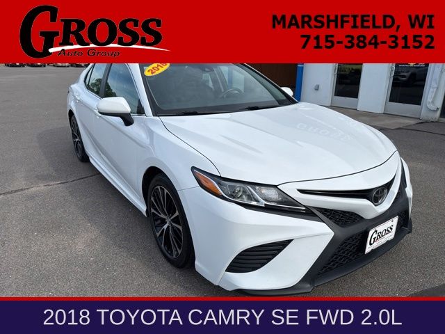 Super White 2018 Toyota Camry SE Sedan Front-Wheel Drive 8-Speed Automatic
