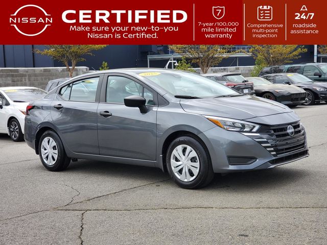 Gray (Gun Metallic) 2025 Nissan Versa S FWD Sedan Front-Wheel Drive Continuously Variable Transmission