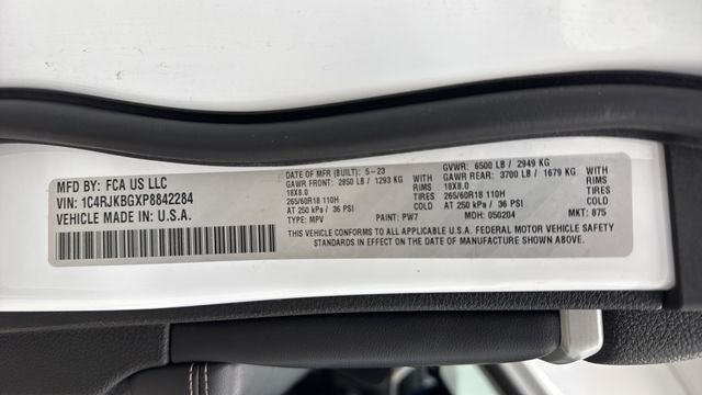 Used 2023 Bright White Clearcoat Jeep Limited image 39