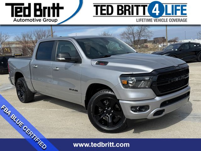 Billet Silver Metallic Clearcoat 2022 RAM 1500 Big Horn Crew Cab 4WD Pickup Truck Four-Wheel Drive 8-Speed Automatic