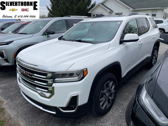 Summit White 2023 GMC Acadia SLT FWD SUV / Crossover Front-Wheel Drive 9-Speed Automatic