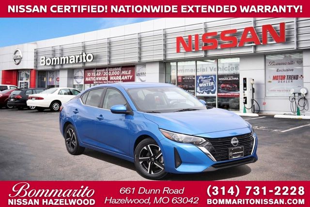 Electric Blue Metallic 2024 Nissan Sentra SV FWD Sedan Front-Wheel Drive Continuously Variable Transmission