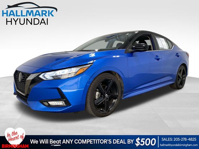 Electric Blue Metallic/Super Black 2022 Nissan Sentra SR FWD Sedan Front-Wheel Drive Continuously Variable Transmission