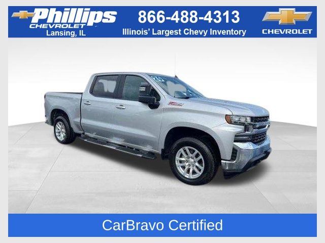 Silver Ice Metallic 2020 Chevrolet Silverado 1500 LT Crew Cab 4WD Pickup Truck Four-Wheel Drive 8-Speed Automatic