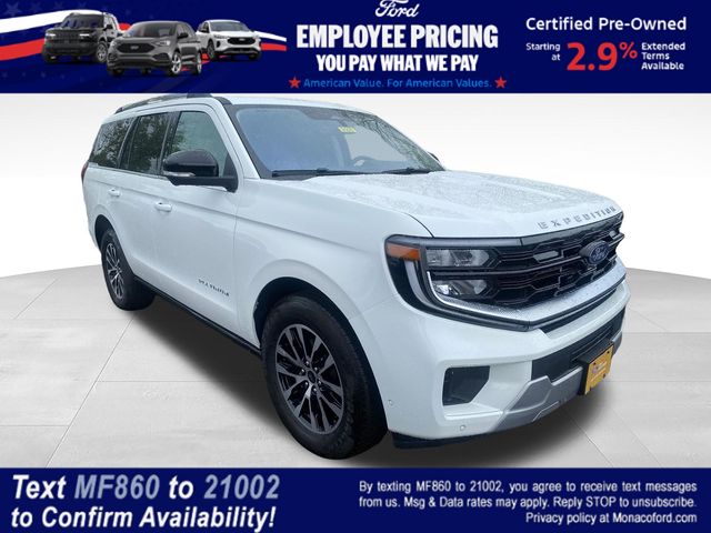 White Metallic 2025 Ford Expedition Platinum 4WD SUV / Crossover Four-Wheel Drive Automatic