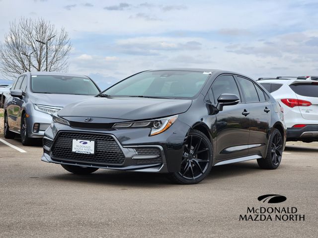 Black 2020 Toyota Corolla SE FWD Sedan Front-Wheel Drive 6-Speed Manual