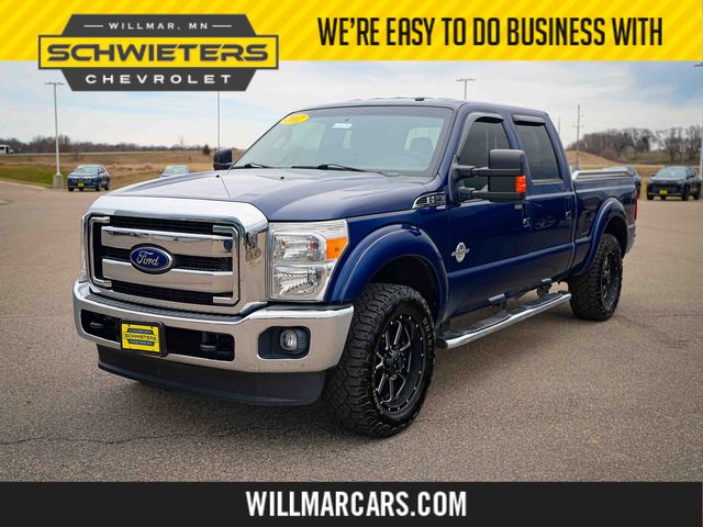 Dark Blue Pearl Metallic 2012 Ford F-250 Super Duty Lariat Crew Cab 4WD Pickup Truck Four-Wheel Drive 6-Speed Automatic Overdrive