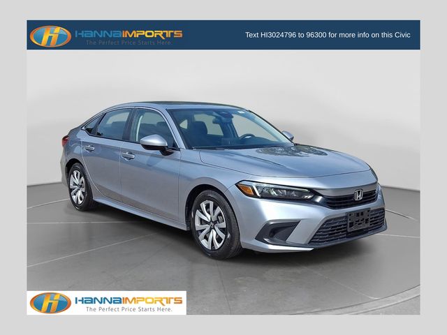 Lunar Silver Metallic 2023 Honda Civic Sedan Front-Wheel Drive Continuously Variable Transmission