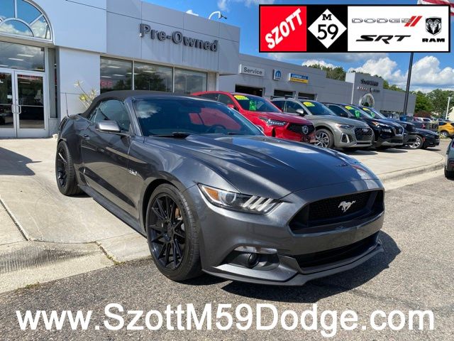 Gray (Magnetic Metallic) 2015 Ford Mustang Convertible Rear-Wheel Drive 6-Speed Manual
