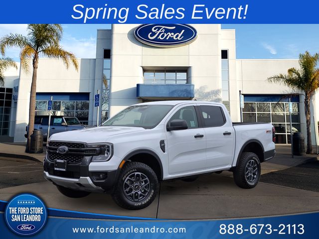 Oxford White 2025 Ford Ranger XLT SuperCrew 4WD Pickup Truck Four-Wheel Drive Automatic