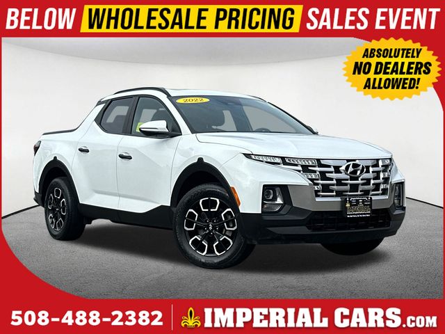 Ice White 2022 Hyundai Santa Cruz SEL Crew Cab AWD Pickup Truck All-Wheel Drive 8-Speed Automatic