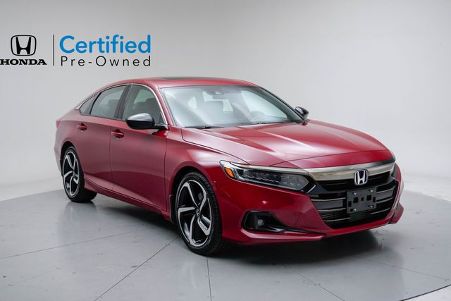 Radiant Red Metallic 2021 Honda Accord Sedan Front-Wheel Drive Automatic