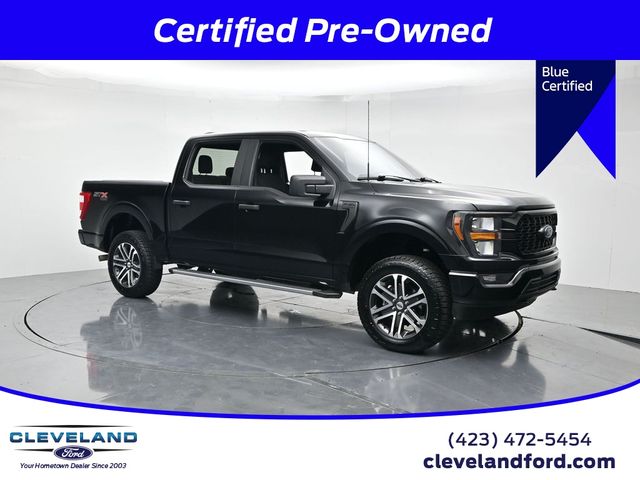 Agate Black Metallic 2023 Ford F-150 XL SuperCrew 4WD Pickup Truck Four-Wheel Drive Automatic