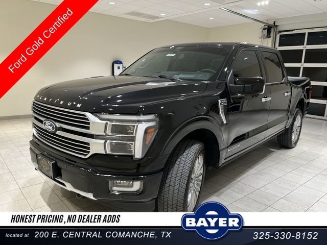 Agate Black Metallic 2025 Ford F-150 Platinum SuperCrew 4WD Pickup Truck Four-Wheel Drive Automatic