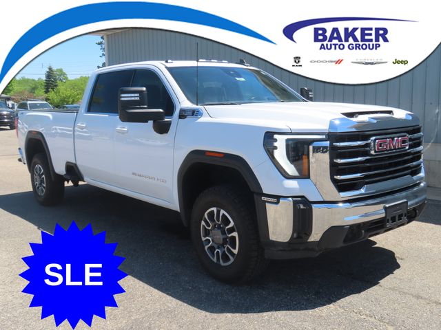 White 2024 GMC Sierra 3500HD SLE Crew Cab 4WD Pickup Truck Four-Wheel Drive Automatic