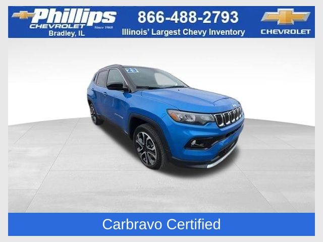 Laser Blue Pearlcoat 2023 Jeep Compass SUV / Crossover Four-Wheel Drive 8-Speed Automatic