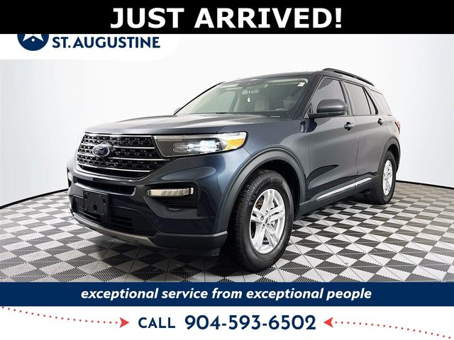 Stone Blue Metallic 2022 Ford Explorer XLT RWD SUV / Crossover Rear-Wheel Drive Automatic