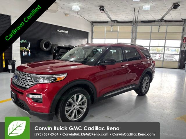Red Metallic 2023 Ford Explorer SUV / Crossover All-Wheel Drive Automatic