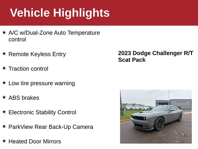 2023 Destroyer Gray Clearcoat Dodge Challenger R/T Scat Pack RWD Coupe