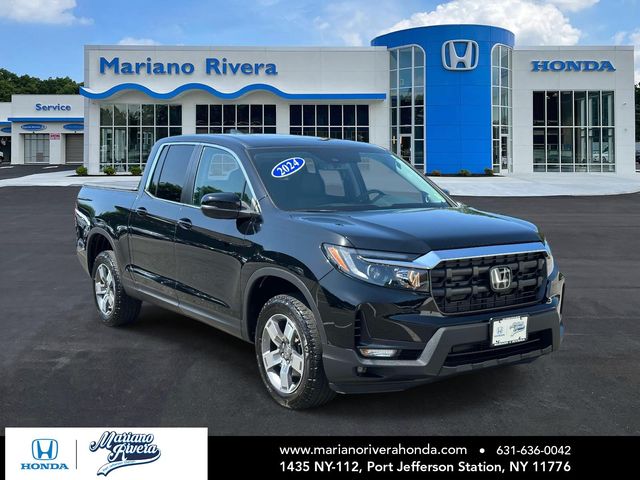 Crystal Black Pearl 2024 Honda Ridgeline Pickup Truck All-Wheel Drive 9-Speed Automatic