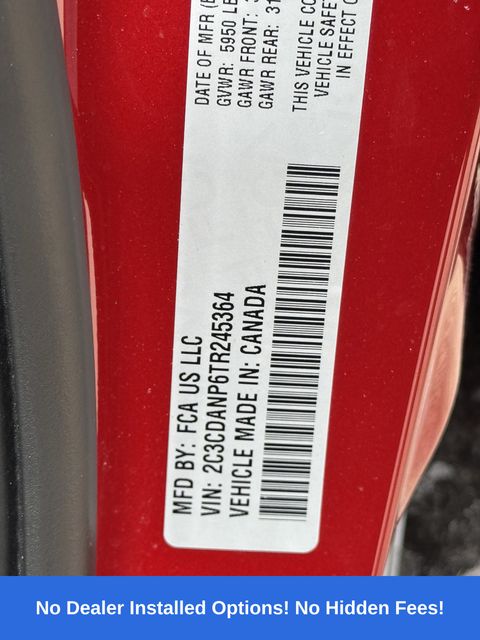 2026 Dodge Charger R/T Plus Red at Victoria Chrysler Dodge Jeep Ram