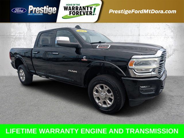 Diamond Black Crystal Pearlcoat 2021 RAM 2500 Laramie Crew Cab 4WD Pickup Truck Four-Wheel Drive 6-Speed Automatic