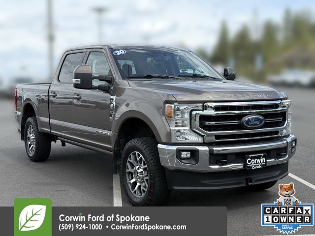 Stone Gray Metallic 2020 Ford F-250 Super Duty Lariat Crew Cab 4WD Pickup Truck Four-Wheel Drive Automatic