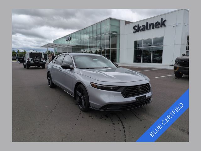 Silver 2023 Honda Accord Hybrid Sedan Front-Wheel Drive Continuously Variable Transmission