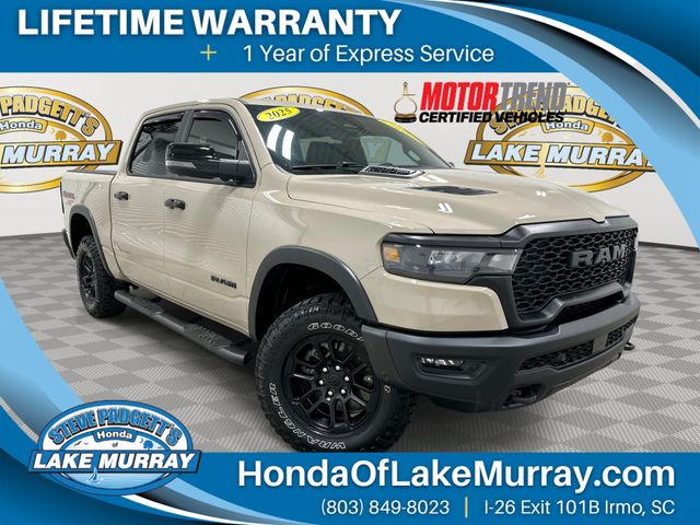 Mojave Sand Clearcoat 2025 RAM 1500 Rebel Crew Cab 4WD Pickup Truck Four-Wheel Drive 8-Speed Automatic