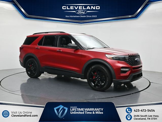 Red Metallic 2020 Ford Explorer SUV / Crossover All-Wheel Drive Automatic