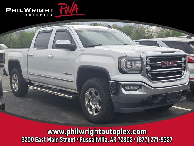 Summit White 2018 GMC Sierra 1500 SLT Crew Cab 4WD Pickup Truck Four-Wheel Drive 6-Speed Automatic Overdrive