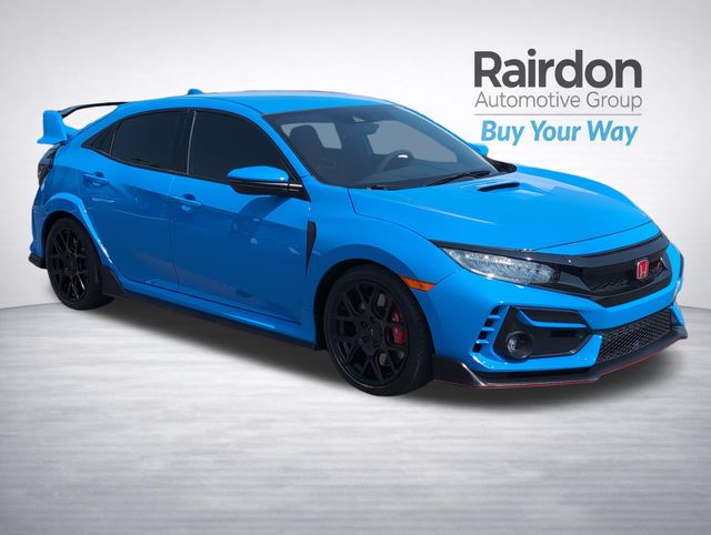 Boost Blue Pearl 2021 Honda Civic Type R Hatchback Front-Wheel Drive 6-Speed Manual