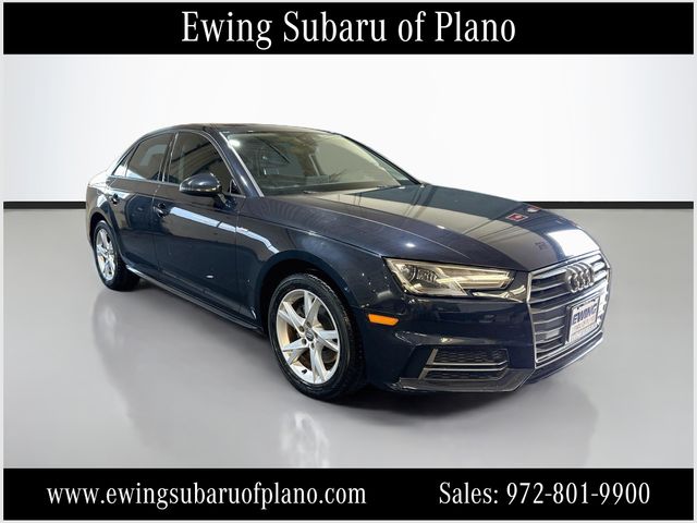 Moonlight Blue Metallic 2018 Audi A4 Sedan Front-Wheel Drive 7-Speed Automatic