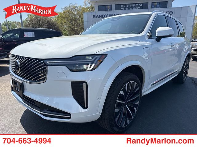 Crystal White 2025 Volvo XC90 Recharge T8 Ultra Bright Theme 7-Passenger eAWD SUV / Crossover All-Wheel Drive Automatic