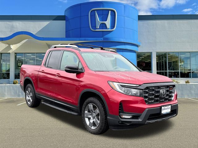 Red 2025 Honda Ridgeline Pickup Truck All-Wheel Drive 9-Speed Automatic