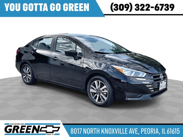 Super Black Metallic 2024 Nissan Versa Sedan Front-Wheel Drive Continuously Variable Transmission