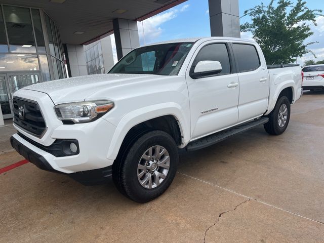 Super White 2017 Toyota Tacoma SR5 V6 Double Cab 4WD Pickup Truck Four-Wheel Drive 6-Speed Automatic