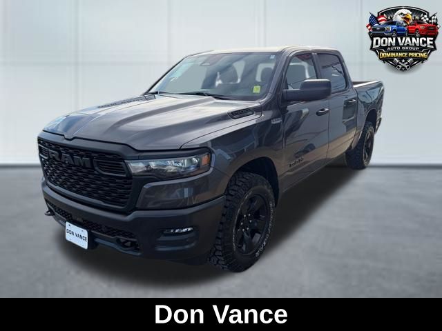 Gray (Granite Crystal Metallic Clearcoat) 2025 RAM 1500 Warlock 4dr Crew Cab 4WD Pickup Truck Four-Wheel Drive 8-Speed Automatic