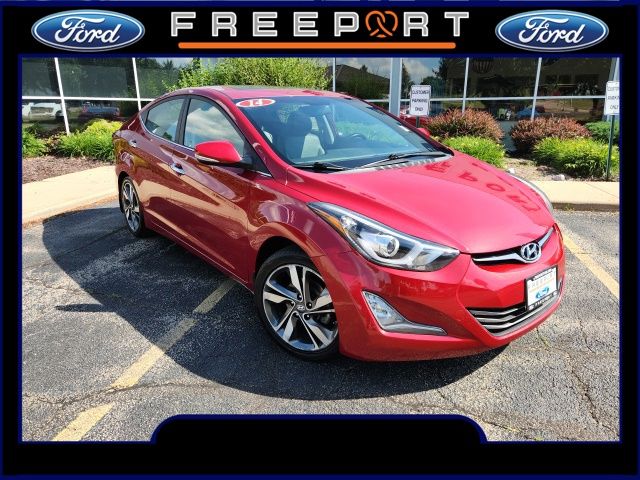 Geranium Red 2014 Hyundai Elantra Limited FWD Sedan Front-Wheel Drive 6-Speed Automatic Overdrive