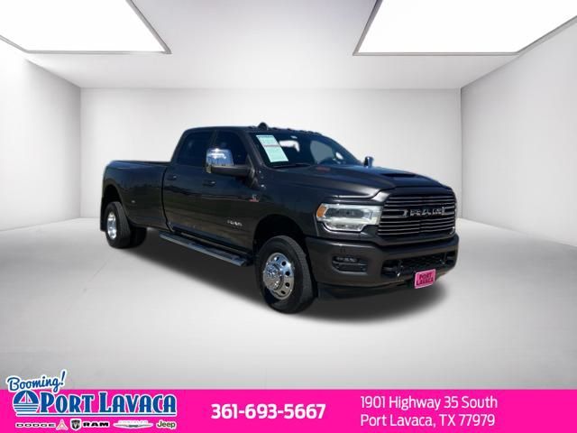 Gray (Granite Crystal Metallic Clearcoat) 2023 RAM 3500 Laramie Crew Cab LB DRW 4WD Pickup Truck Four-Wheel Drive 6-Speed Automatic