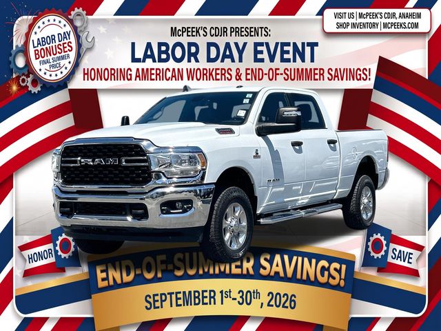 Bright White Clearcoat 2024 RAM 2500 Pickup Truck Four-Wheel Drive 6-Speed Automatic