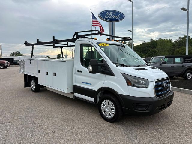 Oxford White 2024 Ford E-Transit 350 Low Roof RWD Van Rear-Wheel Drive Automatic