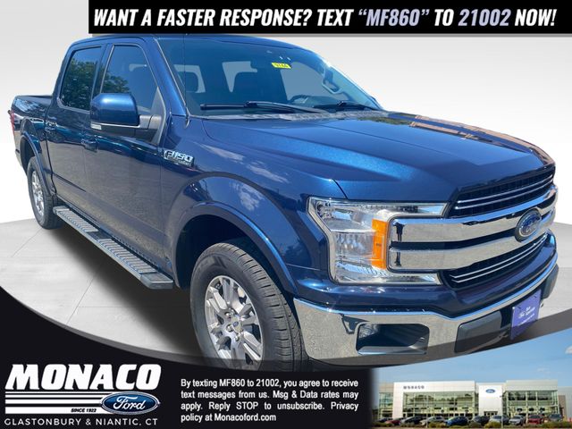 Blue 2019 Ford F-150 Pickup Truck Four-Wheel Drive Automatic