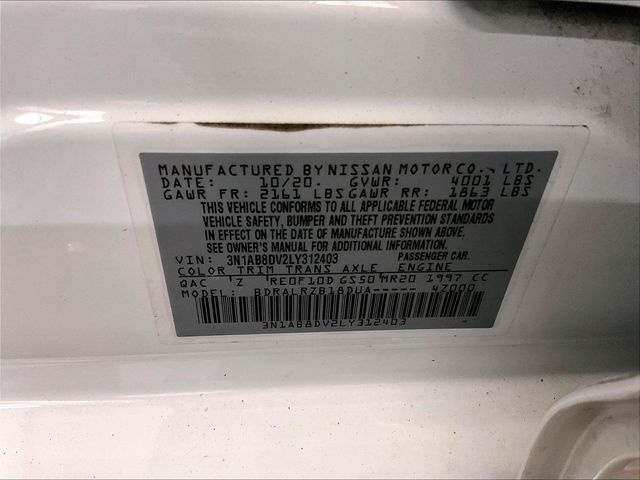 2020 Nissan Sentra SR White at South Hills Kia