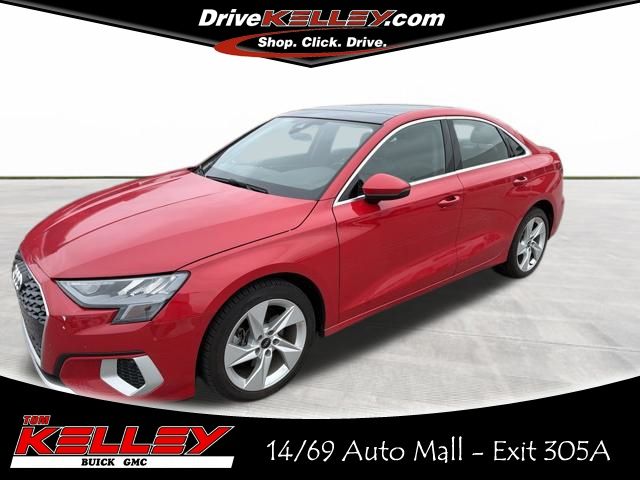 Orange (Tango Red Metallic) 2022 Audi A3 Sedan All-Wheel Drive 7-Speed Automatic
