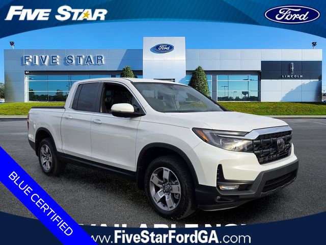 White 2024 Honda Ridgeline RTL AWD Pickup Truck All-Wheel Drive 9-Speed Automatic