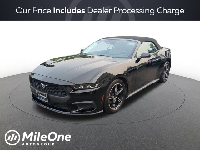 Shadow Black 2024 Ford Mustang Convertible Rear-Wheel Drive Automatic