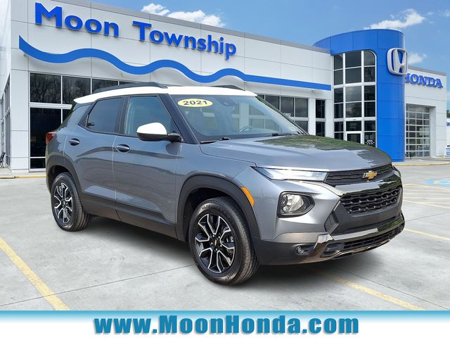 Gray (Satin Steel Metallic) 2021 Chevrolet Trailblazer SUV / Crossover Four-Wheel Drive 9-Speed Automatic